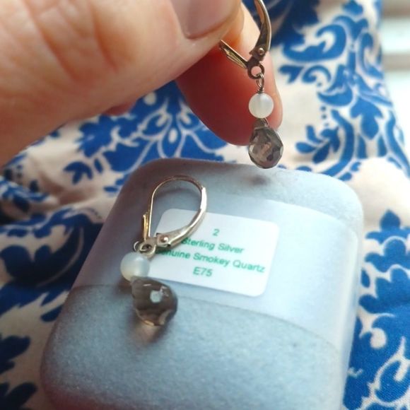 Smokey quarts and sterling silver - Picture 3 of 3